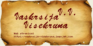 Vaskrsija Višekruna vizit kartica